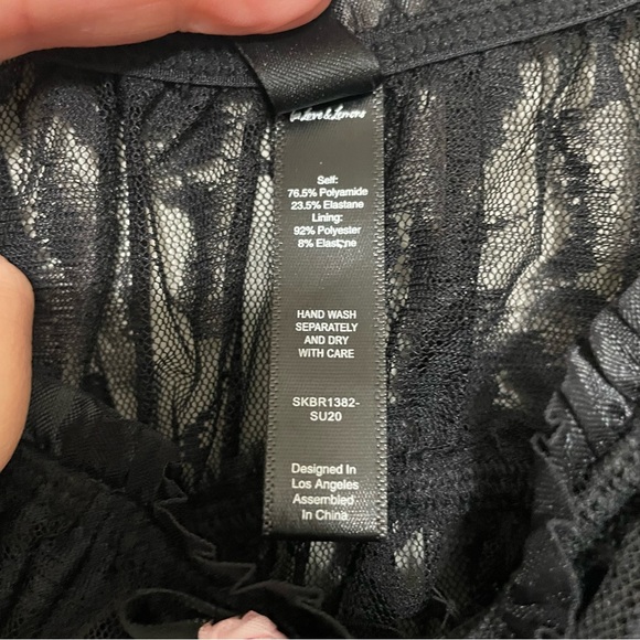 FOR LOVE AND LEMONS Black Sheer Lace Belle Top Size Small - Picture 5 of 7